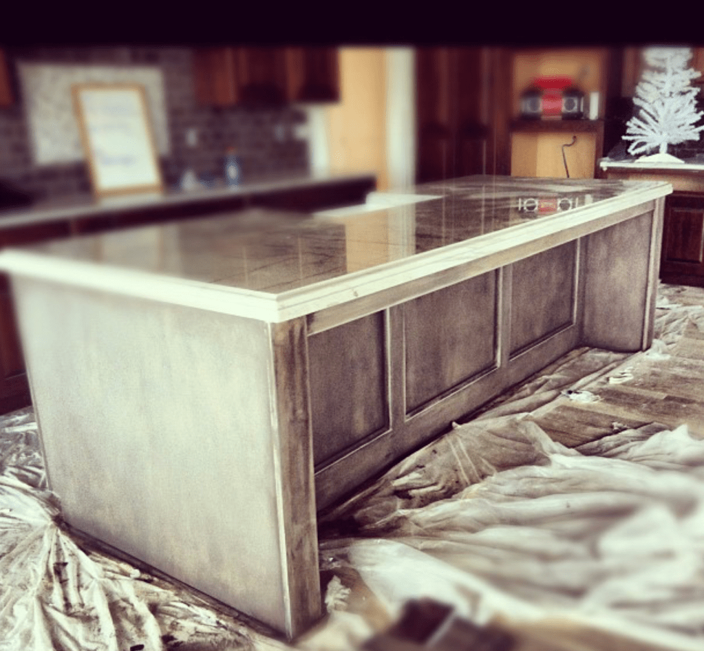 Refinished kitchen island